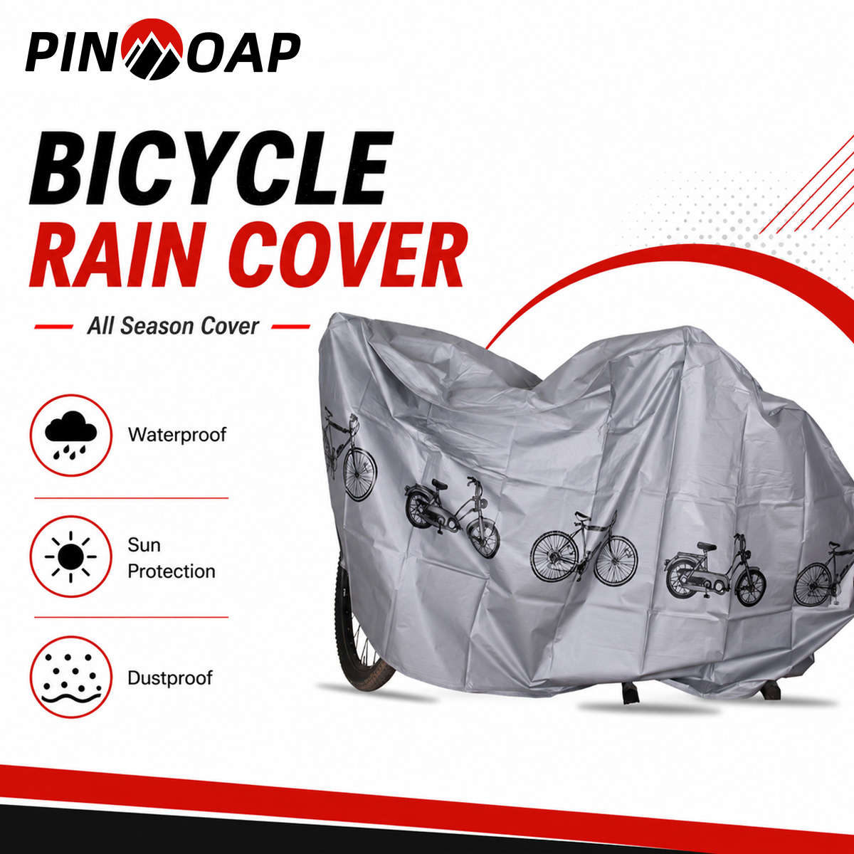 Cycling Gear In Rain - PINMOAP Copertura universale antipioggia per bicicletta,