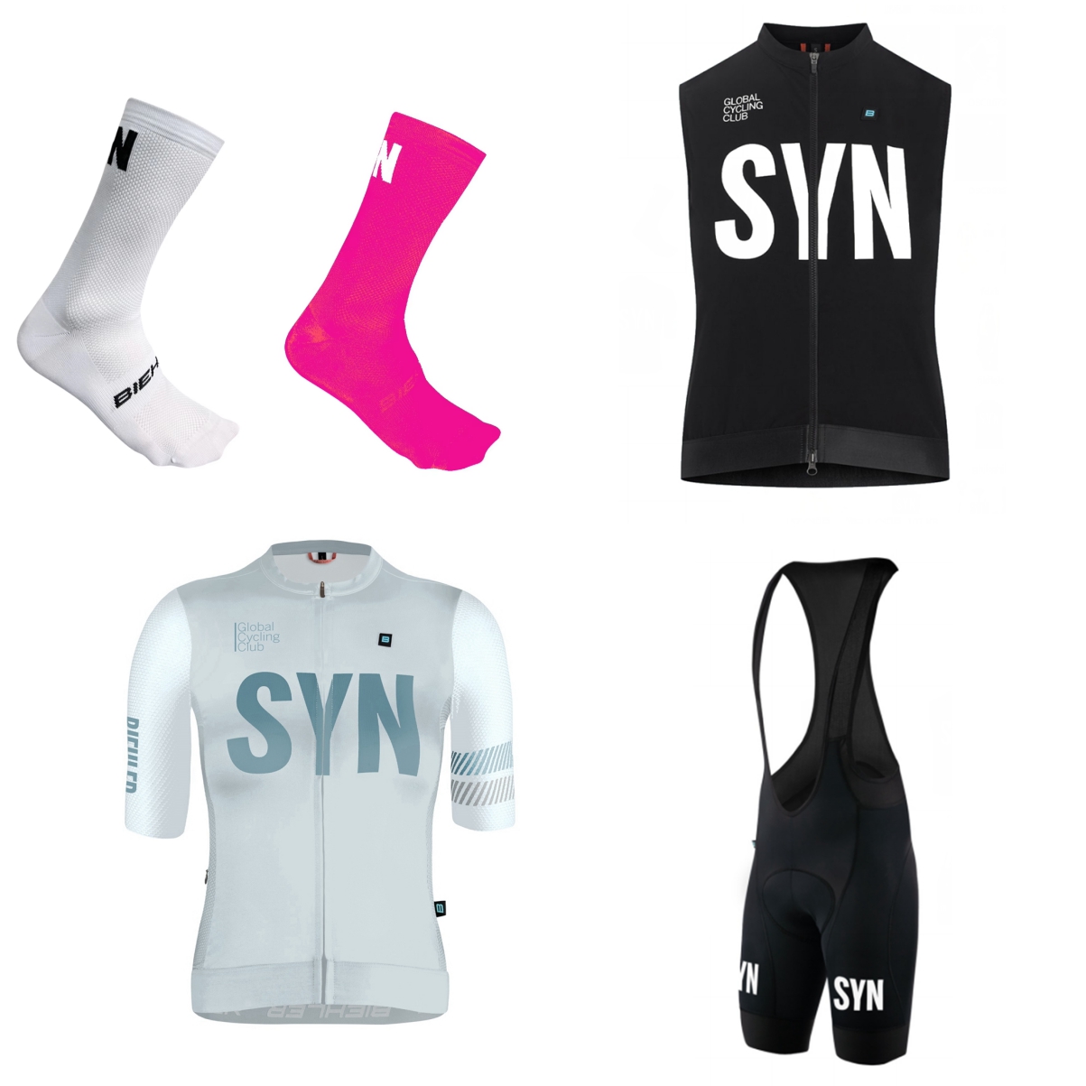 Cycling Gear Ladies - Maglia da ciclismo bianca a maniche