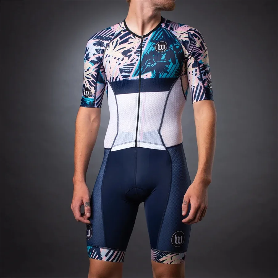 Triathlon Cycling Kit - Wattie Ink Men Skinsuit Cycling Jersey