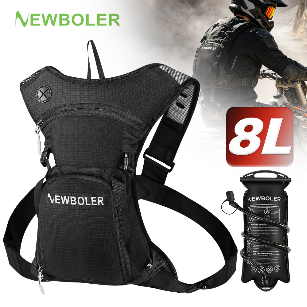 Cycling Gear Organizer Bag - Zaino idrico NEWBOLER 8L per moto,
