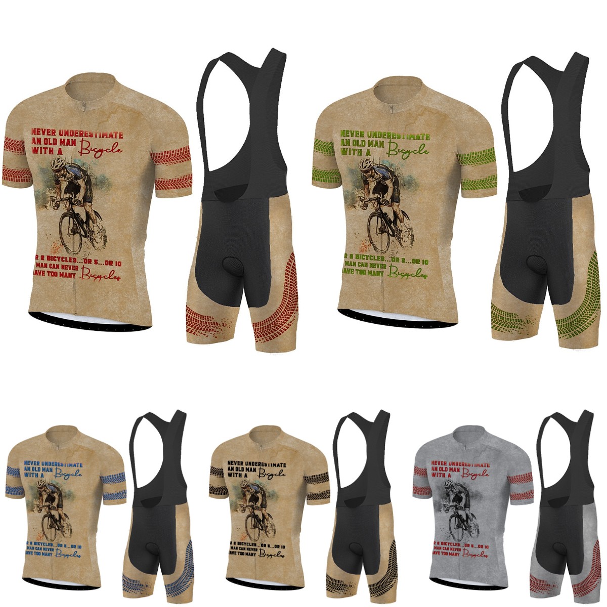 Triathlon Cycling Kit - Nuovo Set Maglia Ciclismo Uomo Maniche