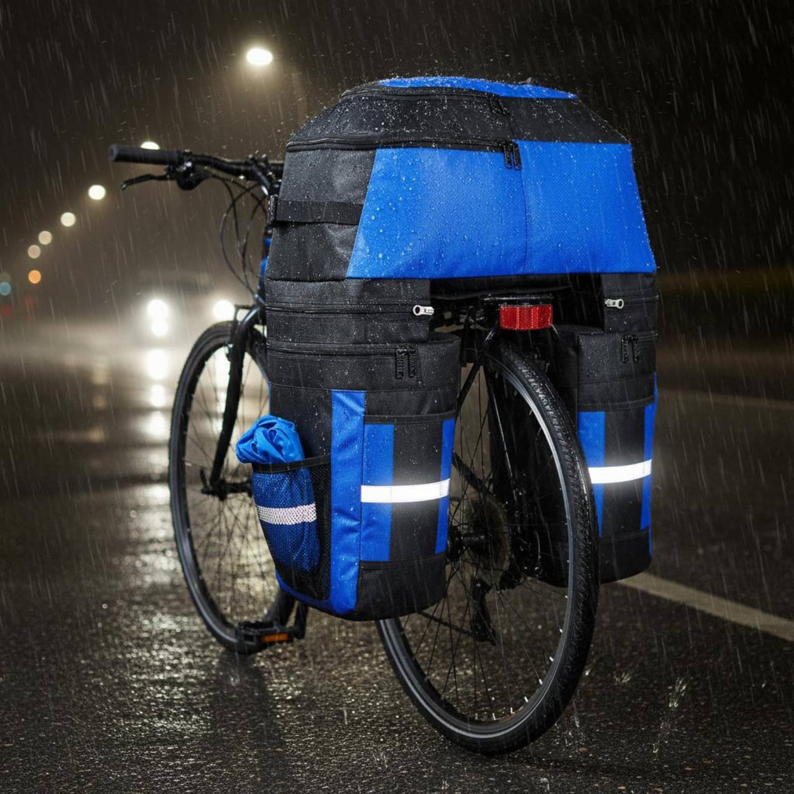 Cycling Gear In Rain - Copertura Antipioggia per Borsa Portapacchi Posteriore,