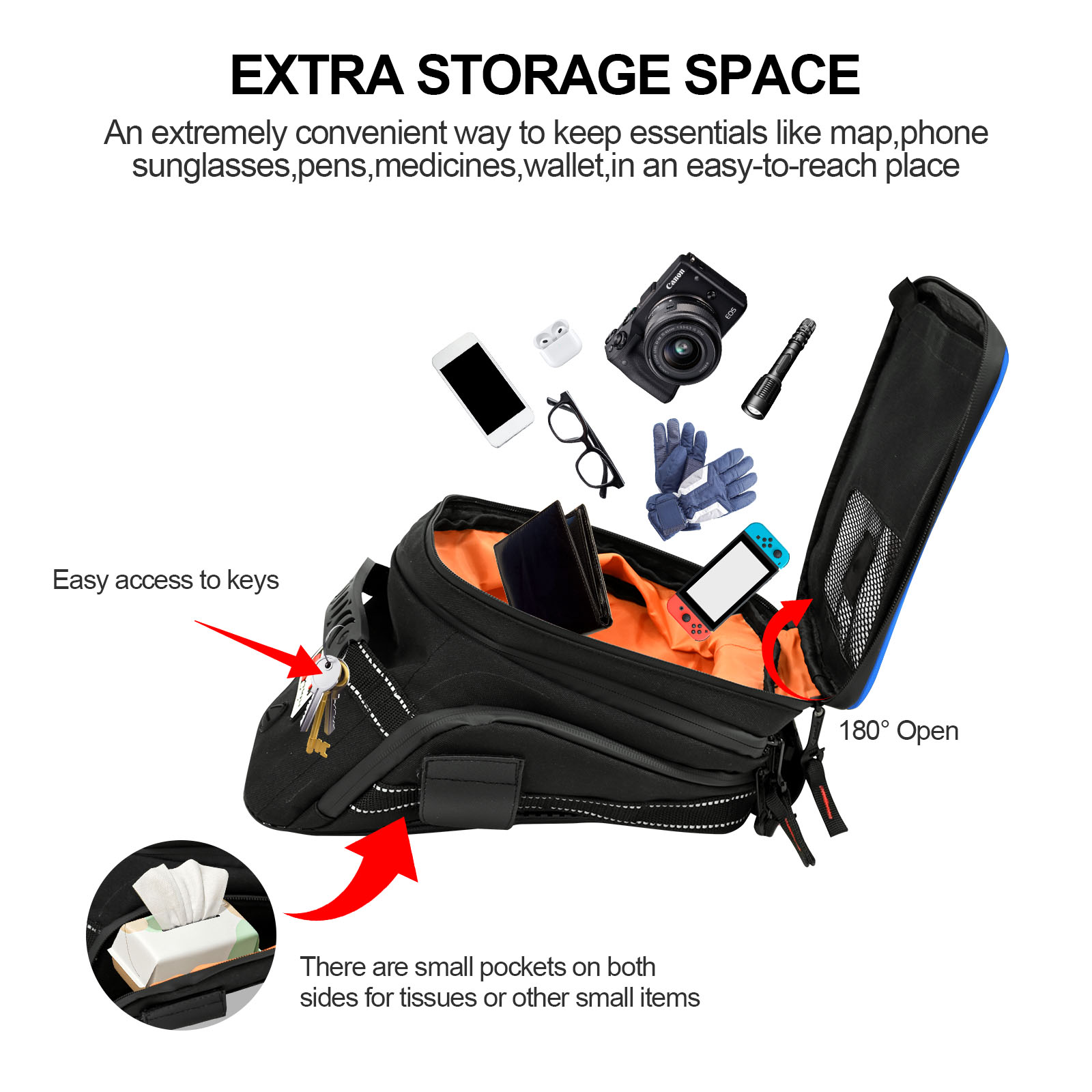 Borse da serbatoio per moto es - Cycling Gear Organizer Bag recensione e prezzo